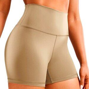 CRZ YOGA Womens Naked Feeling Biker Shorts - 4'' High Waist Running Yoga Shorts